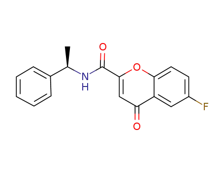 (-)-N-[(R)-α-methylbenzyl]-6-fluoro-4-oxo-4H-1-benzopyran-2-carboxamide