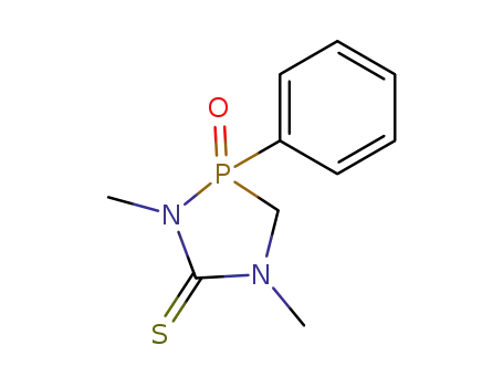 Molecular Structure of 57848-45-0 (1,4,2-Diazaphospholidine-5-thione, 1,4-dimethyl-2-phenyl-, 2-oxide)