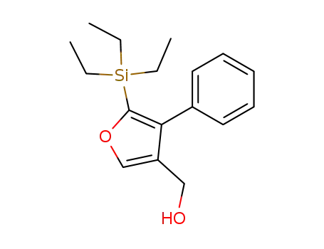 Molecular Structure of 141293-95-0 (3-Furanmethanol, 4-phenyl-5-(triethylsilyl)-)