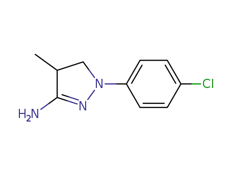 Molecular Structure of 77992-28-0 (1H-Pyrazol-3-amine, 1-(4-chlorophenyl)-4,5-dihydro-4-methyl-)