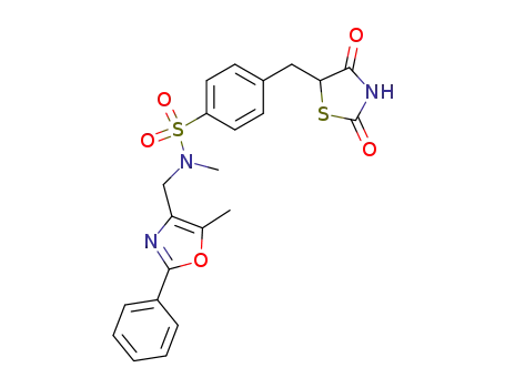 N-methyl-N-<(5-methyl-2-phenyl-4-oxazolyl)methyl>-4<(2,4-dioxothiazolidin-5-yl)methyl>benzenesulfonamide