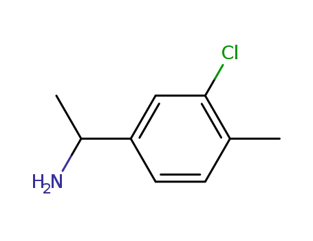 Molecular Structure of 856758-59-3 (Benzenemethanamine, 3-chloro-a,4-dimethyl-, (aR)-)