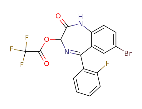 Acetic acid, trifluoro-,
7-bromo-5-(2-fluorophenyl)-2,3-dihydro-2-oxo-1H-1,4-benzodiazepin-3-
yl ester