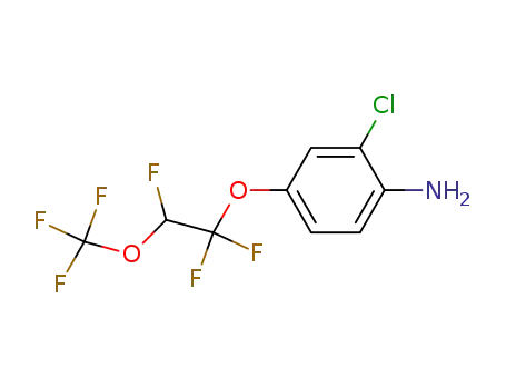 Molecular Structure of 122267-40-7 (Benzenamine, 2-chloro-4-[1,1,2-trifluoro-2-(trifluoromethoxy)ethoxy]-)