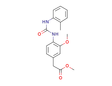 3-methoxy-4-[3-(2-methylphenyl)ureido]phenylacetic acid methyl ester