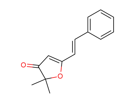 Molecular Structure of 110841-33-3 ((E)-2,2-dimethyl-5-(2-phenylethenyl)-3(2H)-furanone)