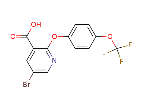 Molecular Structure of 473256-18-7 (5-Bromo-2-[4-(trifluoromethoxy)phenoxy]nicotinic acid)