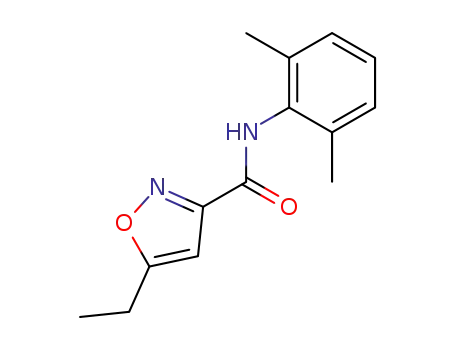 Molecular Structure of 130402-92-5 (N-(2,6-dimethylphenyl)-5-ethylisoxazole-3-carboxamide)