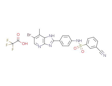 Benzenesulfonamide,
N-[4-(6-bromo-7-methyl-1H-imidazo[4,5-b]pyridin-2-yl)phenyl]-3-cyano-,
mono(trifluoroacetate)
