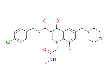 N-(4-chlorobenzyl)-8-fluoro-1-[2-(methylamino)-2-oxoethyl]-6-(morpholin-4-ylmethyl)-4-oxo-1,4-dihydroquinoline-3-carboxamide