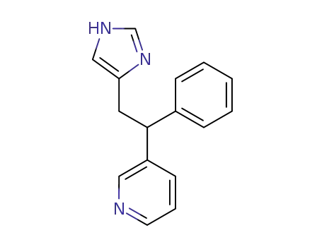 Molecular Structure of 122027-54-7 (Pyridine, 3-(2-(1H-imidazol-4-yl)-1-phenylethyl)-)