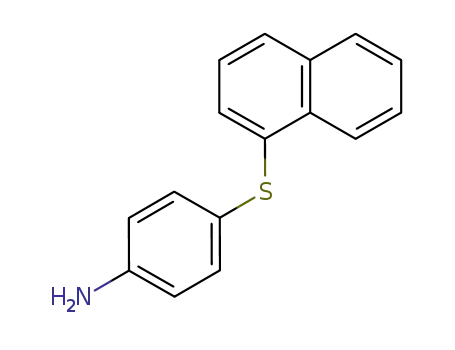 Molecular Structure of 76180-77-3 (Benzenamine, 4-(1-naphthalenylthio)-)