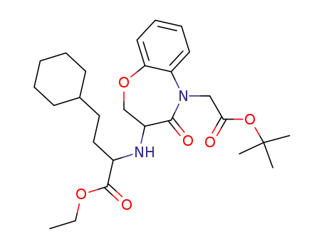 tert-butyl 3-(1-ethoxycarbonyl-3-cyclohexylpropyl)amino-4-oxo-2,3,4,5-tetrahydro-1,5-benzoxazepine-5-acetate