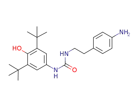 Molecular Structure of 214124-80-8 (Urea,
N-[2-(4-aminophenyl)ethyl]-N'-[3,5-bis(1,1-dimethylethyl)-4-hydroxyphen
yl]-)