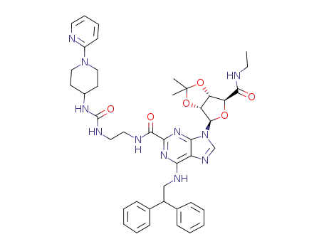 9-{(3AR,4R,6S,6AS)-6-[(ethylamino)carbonyl]-2,2-dimethyltetrahydrofuro[3,4-d][1,3]dioxol-4-yl}-6-[(2,2-diphenylethyl)amino]-N-{2-[({[1-(2-pyridinyl)-4-piperidinyl]amino}carbonyl)amino]ethyl}-9H-purine-2-carboxamide