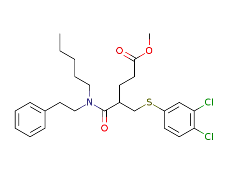 Pentanoic acid,
4-[[(3,4-dichlorophenyl)thio]methyl]-5-oxo-5-[pentyl(2-phenylethyl)amino]
-, methyl ester