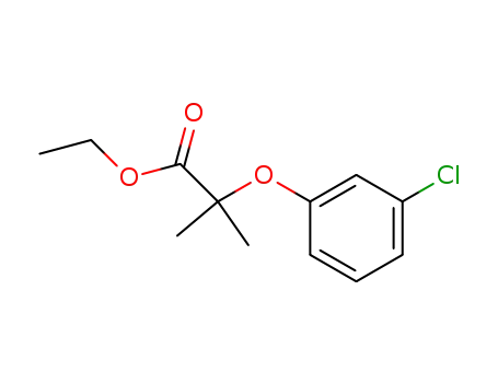 Molecular Structure of 59227-82-6 (Propanoic acid, 2-(3-chlorophenoxy)-2-methyl-, ethyl ester)