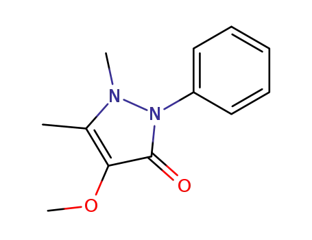 Molecular Structure of 23097-55-4 (4-methoxy-1,5-dimethyl-2-phenyl-1,2-dihydro-3H-pyrazol-3-one)