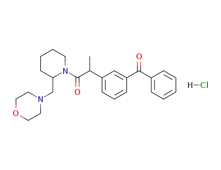 1-[α-(3-Benzoylphenyl)propionyl]-2-(4-morpholinylmethyl)piperidine hydrochloride