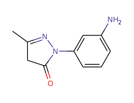 Molecular Structure of 90-32-4 (2-(3-aminophenyl)-2,4-dihydro-5-methyl-3H-pyrazol-3-one)