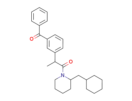 Molecular Structure of 60695-21-8 (2-cyclohexylmethyl-1-[α-(3-benzoylphenyl)propionyl]piperidine)
