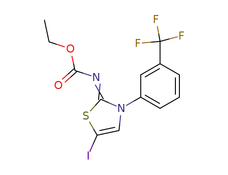 Carbamic acid,
[5-iodo-3-[3-(trifluoromethyl)phenyl]-2(3H)-thiazolylidene]-, ethyl ester