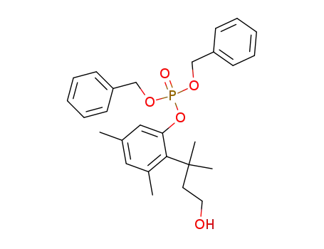 Molecular Structure of 153910-64-6 (3-(2-((bis(benzyloxy)phosphoryl)oxy)-4,6-dimethylphenyl)-3-methylbutanoic acid)