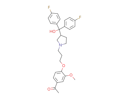 1-[4-[3-[3-[bis(4-fluorophenyl)hydroxymethyl]-1-pyrrolidinyl]propoxy]-3-methoxyphenyl]ethanone