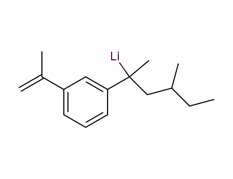 3-(1-lithio-1,3-dimethylpentyl)-alphamethylstyrene