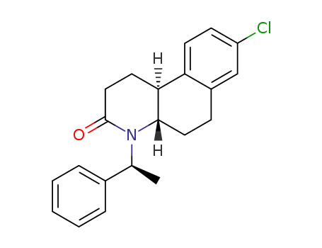 (+)-(4AS)-(10BS)-8-chloro-4-(S-α-methylbenzyl)-1,2,3,4,4a,5,6,10b-octahydrobenzo[f]quinolin-3-one