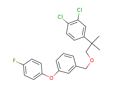 Molecular Structure of 80843-69-2 (1,2-dichloro-4-(2-{[3-(4-fluorophenoxy)benzyl]oxy}-1,1-dimethylethyl)benzene)