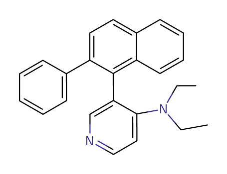 Molecular Structure of 279239-06-4 (4-Pyridinamine, N,N-diethyl-3-(2-phenyl-1-naphthalenyl)-, (3S)-)
