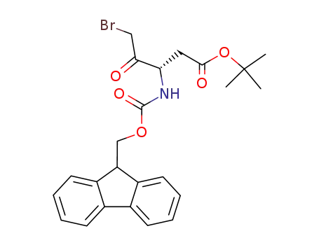 Molecular Structure of 294860-44-9 (Pentanoic acid,
5-bromo-3-[[(9H-fluoren-9-ylmethoxy)carbonyl]amino]-4-oxo-,
1,1-dimethylethyl ester, (3S)-)