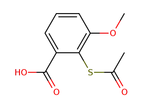 Molecular Structure of 83596-92-3 (Benzoic acid, 2-(acetylthio)-3-methoxy-)