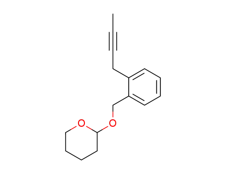 Molecular Structure of 84809-57-4 (2-(but-2-yn-1-yl)benzyl alcohol tetrahydropyranyl ether)