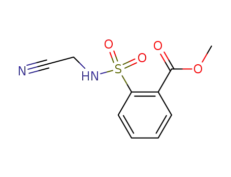 Molecular Structure of 99943-09-6 (o-carbomethoxy-N-cyanomethylbenzenesulfonamide)
