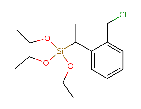 Molecular Structure of 91069-51-1 (Silane, [1-[2-(chloromethyl)phenyl]ethyl]triethoxy-)