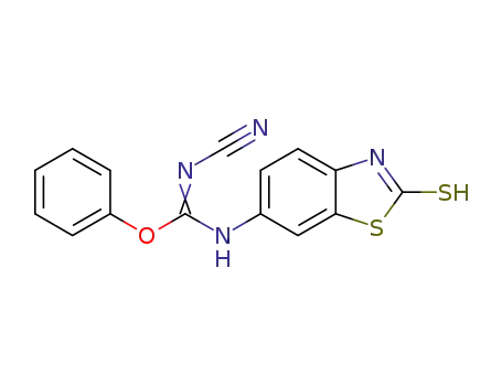 Carbamimidic acid,
N-cyano-N'-(2,3-dihydro-2-thioxo-6-benzothiazolyl)-, phenyl ester