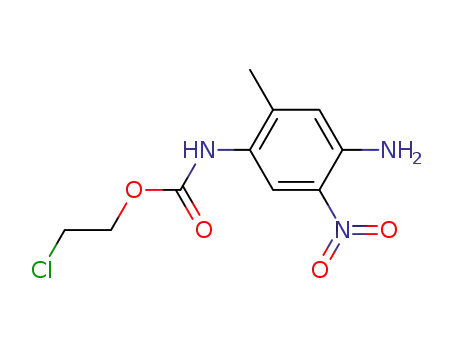 Molecular Structure of 82576-77-0 (β-chloroethyl N-(2-methyl-4-amino-5-nitrophenyl)-carbamate)