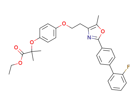 2-(4-{2-[2-(2'-fluoro-biphenyl-4-yl)-5-methyloxazol-4-yl]-ethoxy}-phenoxy)-2-methylpropionic acid ethyl ester