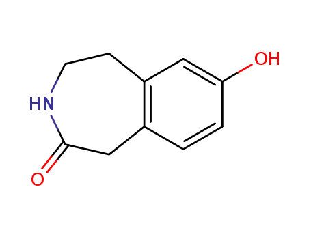 Molecular Structure of 17639-44-0 (2H-3-Benzazepin-2-one, 1,3,4,5-tetrahydro-7-hydroxy-)