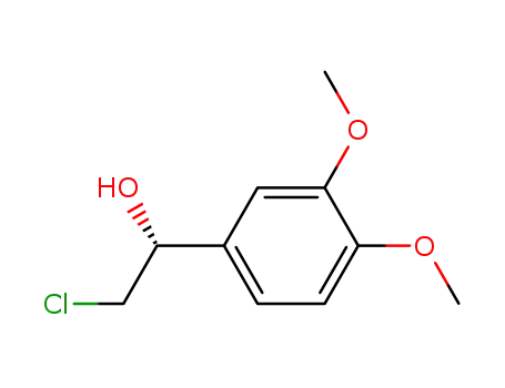Molecular Structure of 117465-38-0 ((R)-2-chloro-1-(3,4-dimethoxyphenyl)ethanol)