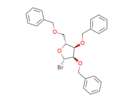 (2R,3R,4R,5S)-3,4-Bis-benzyloxy-2-benzyloxymethyl-5-bromo-tetrahydro-furan