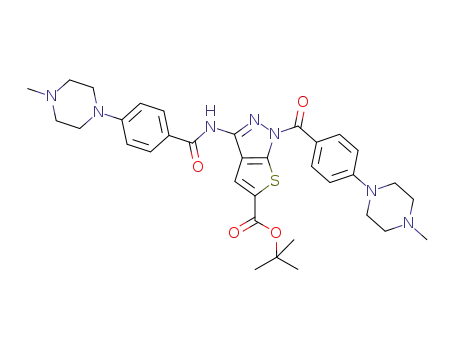 tert-butyl 1-[4-(4-methylpiperazin-1-yl)benzoyl]-3-{[4-(4-methylpiperazin-1-yl)benzoyl]amino}-1H-thieno[2,3-c]pyrazole-5-carboxylate