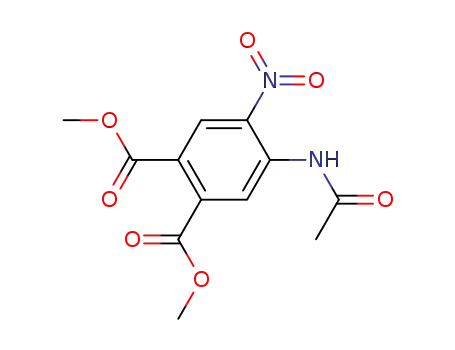 Molecular Structure of 52412-55-2 (1,2-Benzenedicarboxylic acid, 4-(acetylamino)-5-nitro-, dimethyl ester)