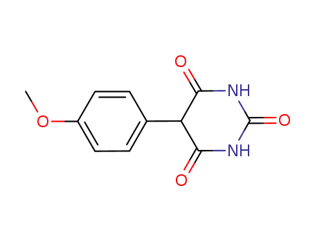 Molecular Structure of 219311-15-6 (5-(4-methoxyphenyl)barbituric acid)