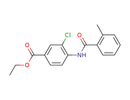 Molecular Structure of 168080-81-7 (Ethyl 4-[(2-methylbenzoyl)amino]-3-chlorobenzoate)