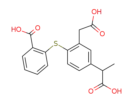 2-[3-carboxymethyl-4-(2-carboxyphenylthio)phenyl]propionic acid
