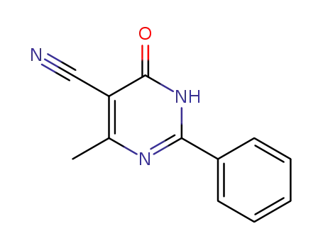 Molecular Structure of 82114-04-3 (4-hydroxy-6-methyl-2-phenylpyrimidine-5-carbonitrile)