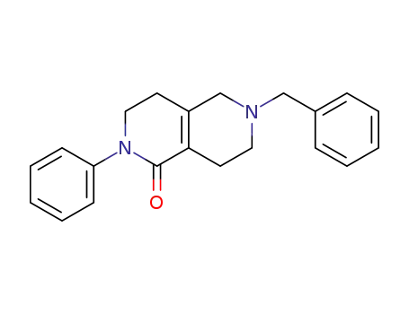 Molecular Structure of 185144-27-8 (2,6-Naphthyridin-1(2H)-one,
3,4,5,6,7,8-hexahydro-2-phenyl-6-(phenylmethyl)-)
